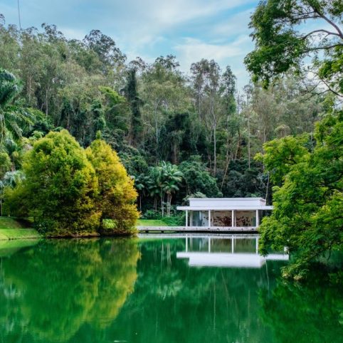 Beautiful scenery of the Mangal Das Garcas park in the city of Belem in Brazil